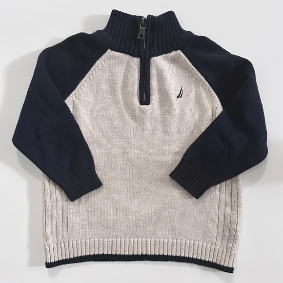 Nautica knit sweater with zip collar - Picture 1 of 9